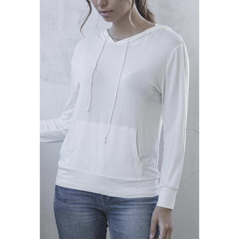 Off White Front-Pocket Hoodie